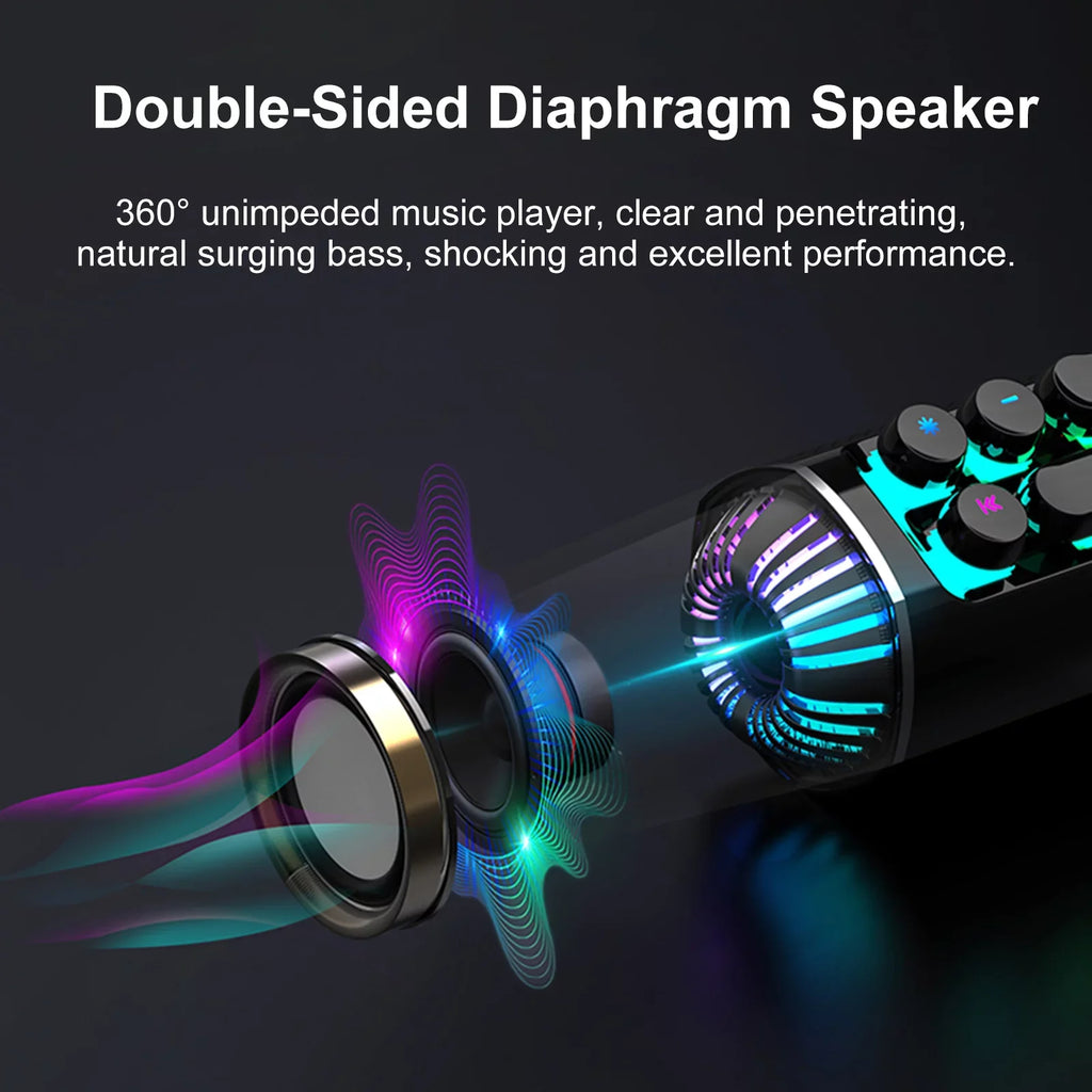 TF Subwoofer Laptop SH19 RGB Andoer Music Sound Input Computer Player 3.5mm PC for Box HiFi Port soaiy Speaker Smartphone Audio Bass Tablet Bar Stereo Sound