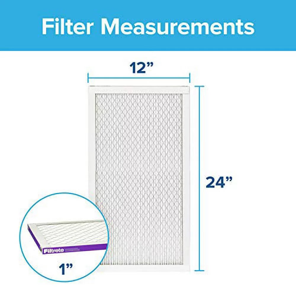 Healthy 1500, dimensions Filtrete 12x24x1, x MPR atmospheric Allergen, Living 23.69 Furnace AC x Filter, 11.69 (exact Ultra 0.78) 6-Pack