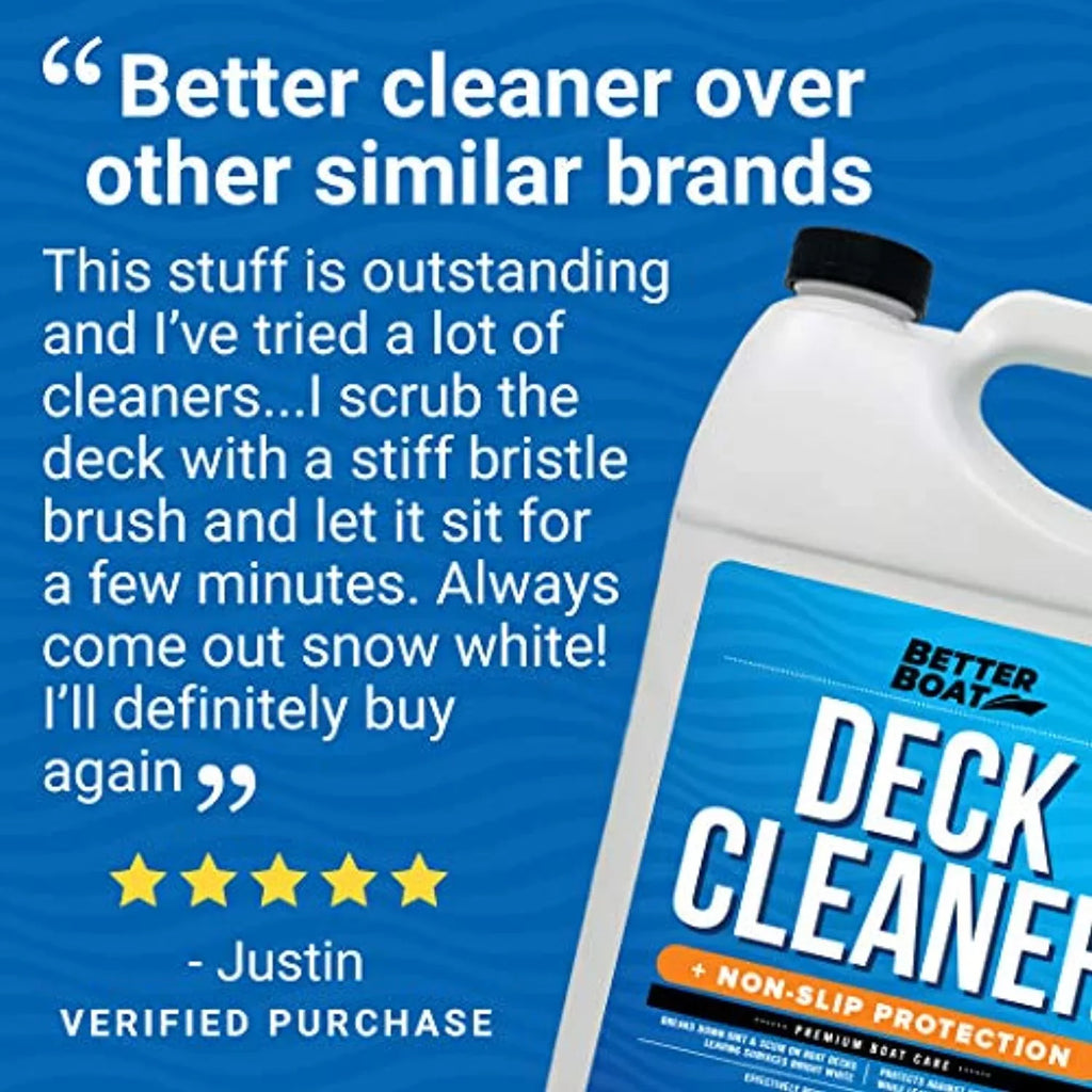 Aluminum Anti Clean Skid Grade Boat Cleaner Cleaner Vinyl Floor Gallon Marine Stick Wash for Composite Surface, Soap Non & Hull Boat Deck Sealant Boat Fiberglass to Supplies Cleaning Cleaner Plastic,