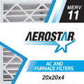 1, 4, Pleated 11, of USA the MERV Box in atmospheric Aerostar 20x20x4 20 20 Made Filter, x x