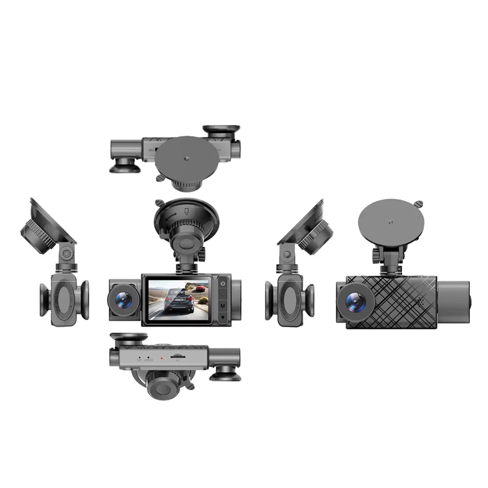 Rearview Recorder Driving Dash Multi-Language Video Pinnaco Safety 3 Cameras Mirror Camera Auto