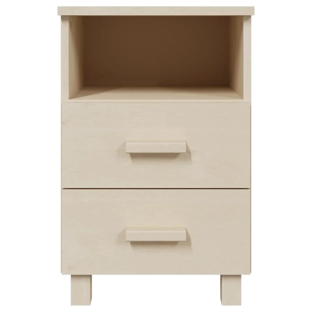 Solid Wood Cabinet Honey Htovila 15.7"x13.8"x24.4" HAMAR Brown Bedside Pine