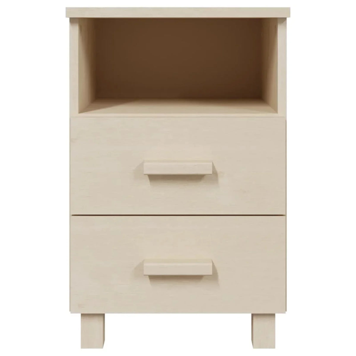 Solid Wood Cabinet Honey Htovila 15.7"x13.8"x24.4" HAMAR Brown Bedside Pine