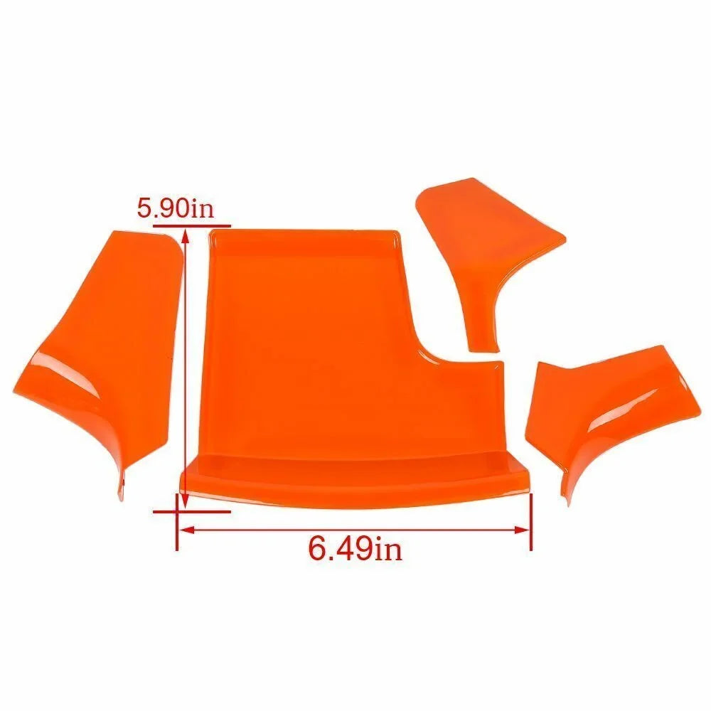 Panel 17x Console Cover Trim Center Dash Orange Teledu Kit Set