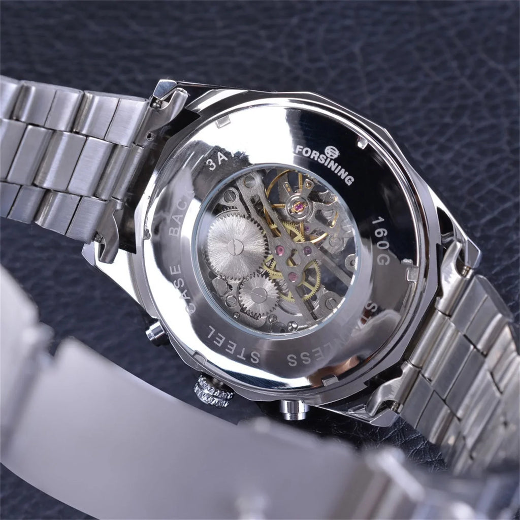 Steel Mechanical Belt 50% Full YOHOME Hollow Automatic to Mens Up Watch off!
