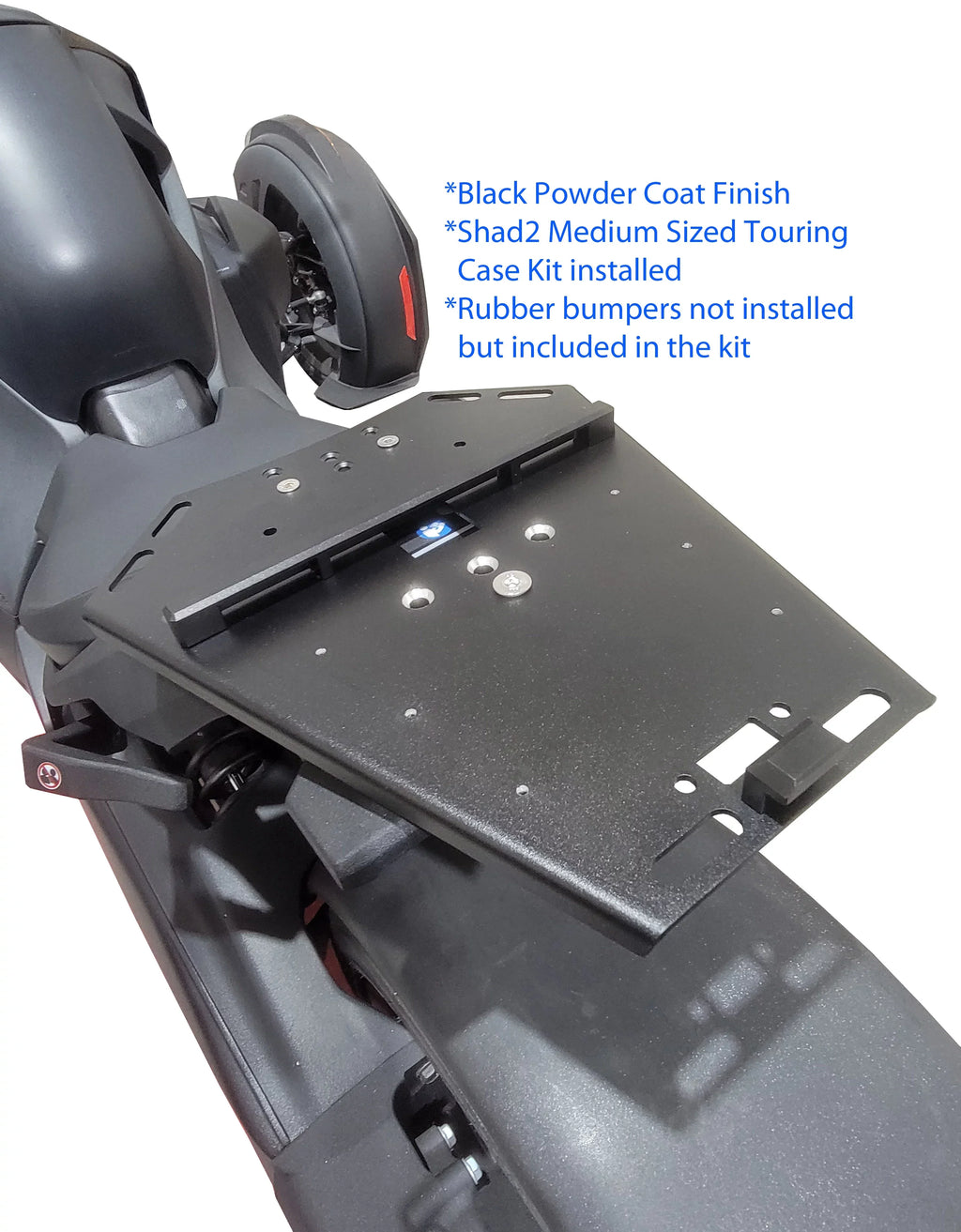 for Black with Cases Top Ryker Luggage Rack Mounts for Medium mounts Touring Shad Max