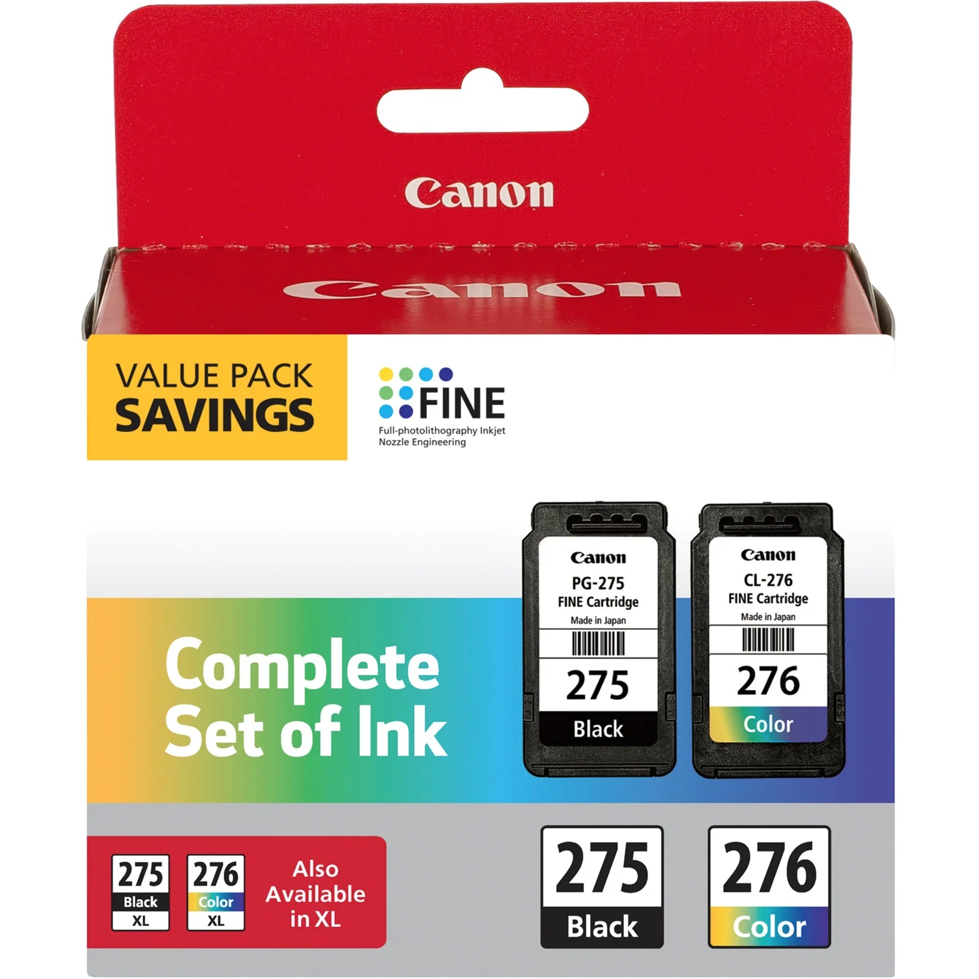Cartridge Multi PG-275/CL-276 and Color Pack Black Ink Canon