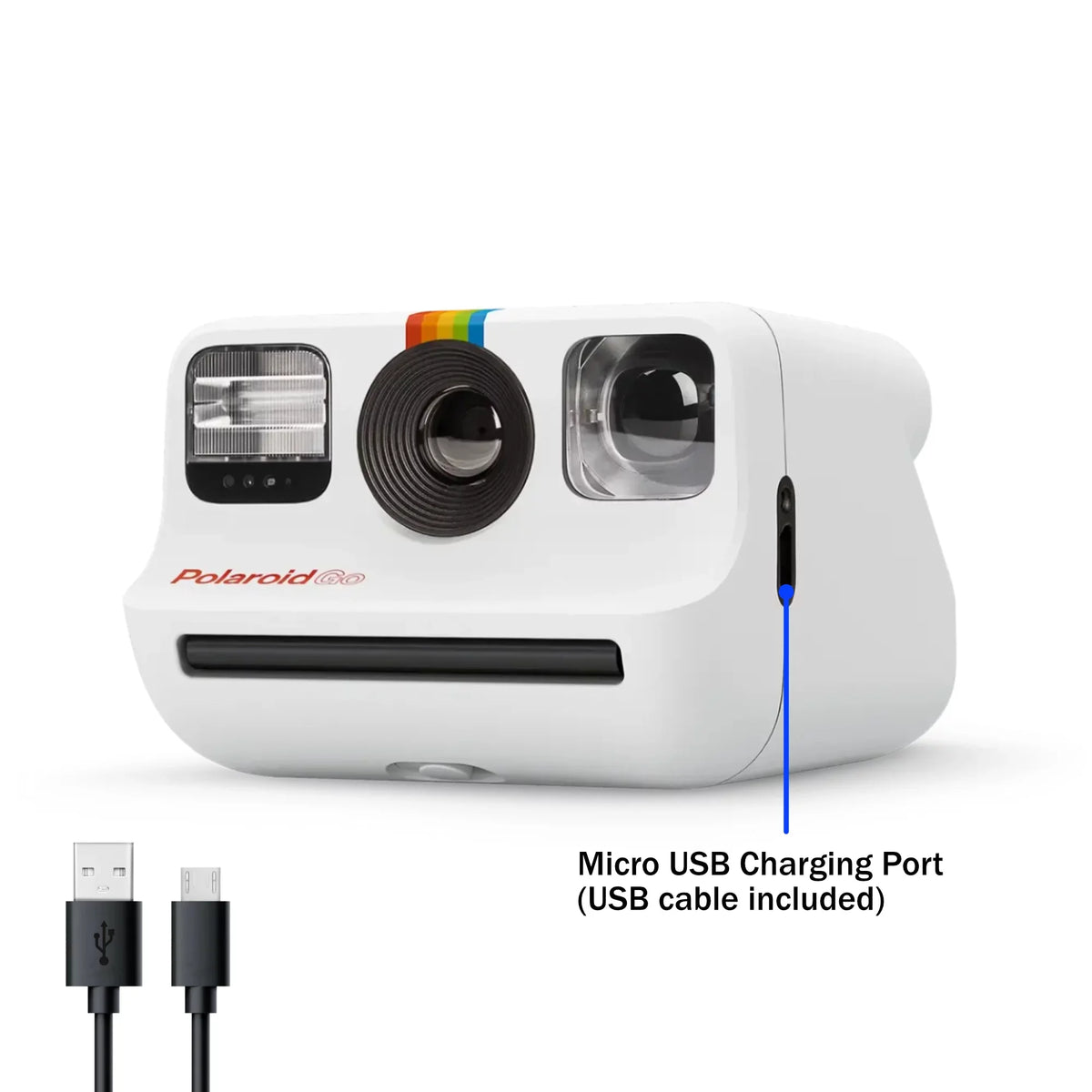 Lens Instant Camera 16 Film Camera Go Polaroid Mini with Instant Starter Go Polaroid Lumintrail Set, White Bundle, Cleaning textile… Instant a with Color