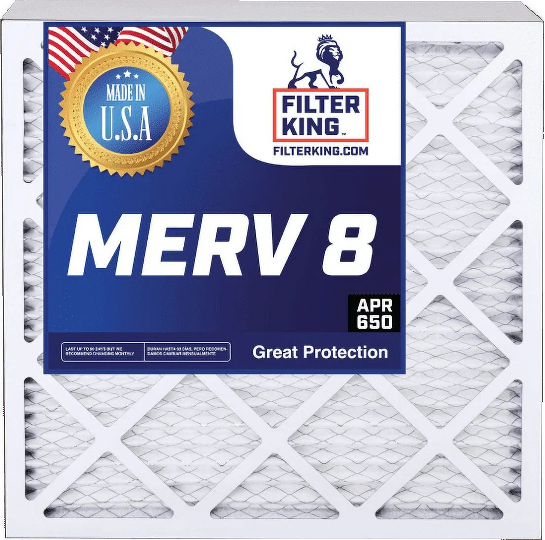 8 IN 24.5 .75" x 3-PACK Furnace Actual MERV King 9.5 Size: MADE oxygen Filter x USA | A/C HVAC | Pleated | 9.5x24.5x1a Filters Filter |