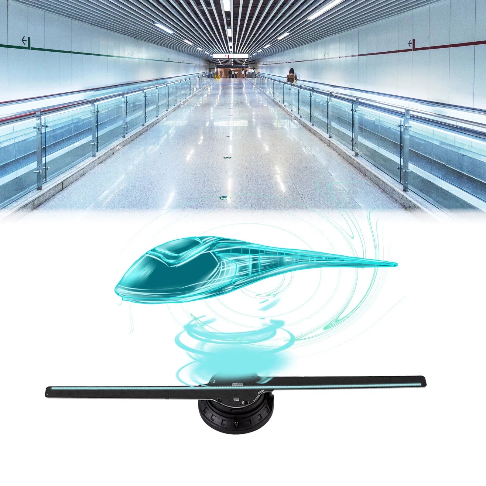 Projector Cafe Bar Effect Hologram Fan Decor 3D Club MIDUO