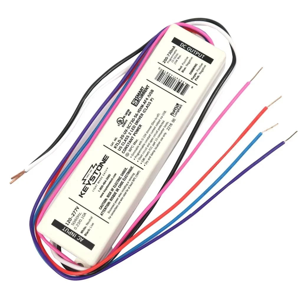 120/277 (KTLD-12-UV-SC500-56-VDIM-AF1 Current Keystone 12 Current watt /USB) Smart Constant - volt 14080