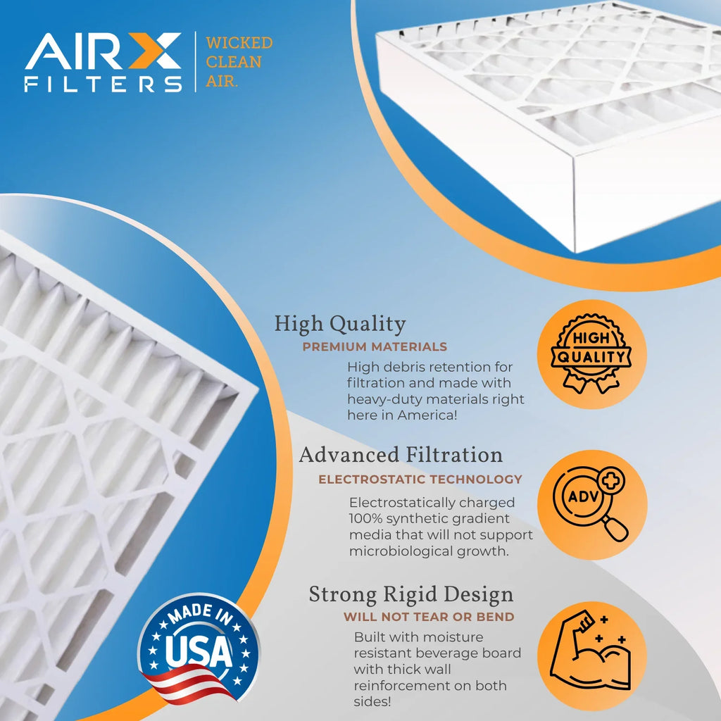 Filter GeneralAire MPR FILTERS 16x25x5 14161 13 Premium with 9 atmospheric Comparable Pack Furnace FPR Filter USA - to & Made 2 WICKED 1500 CLEAN Compatible by 16x25x5 MERV AIR. 2200 AIRX