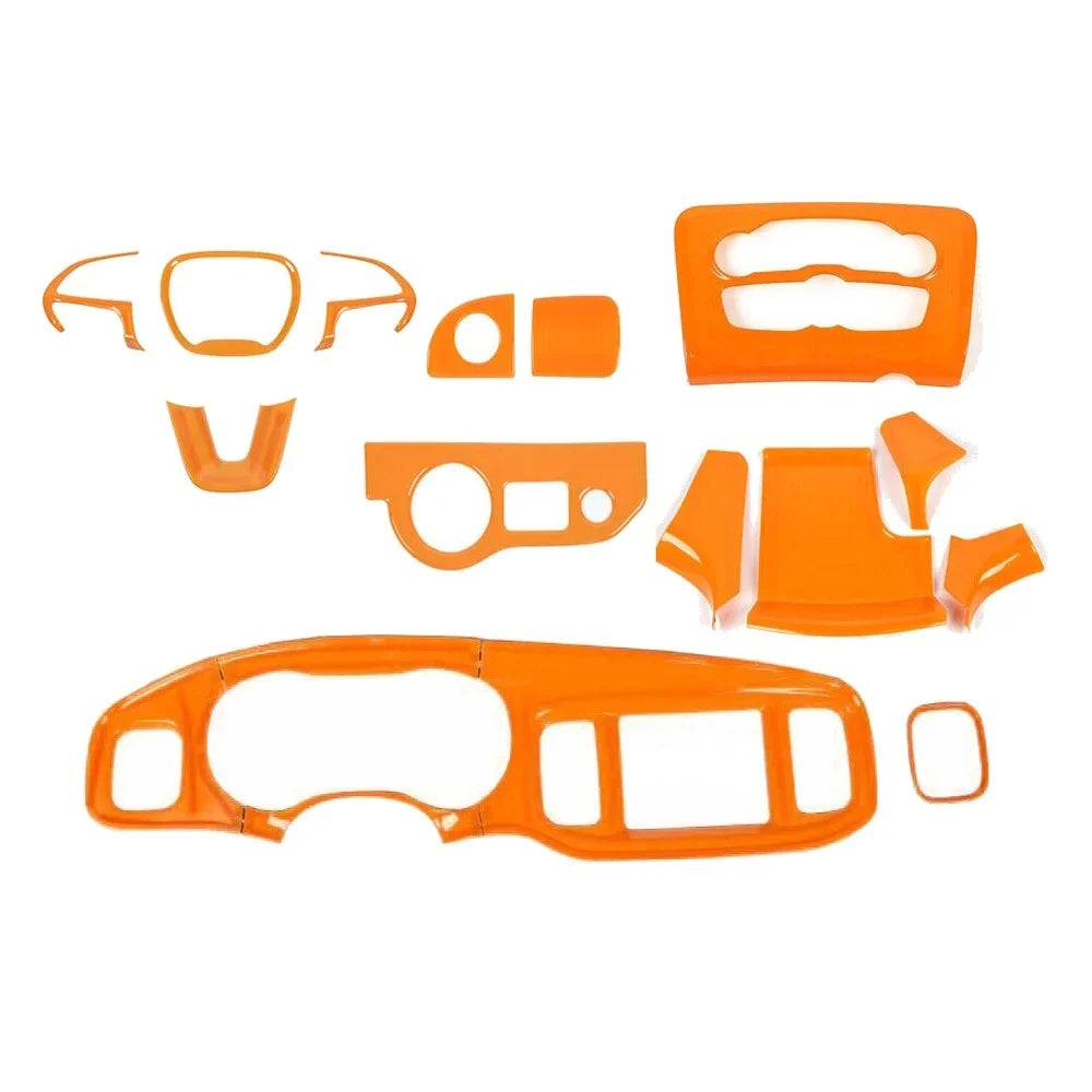 Panel 17x Console Cover Trim Center Dash Orange Teledu Kit Set