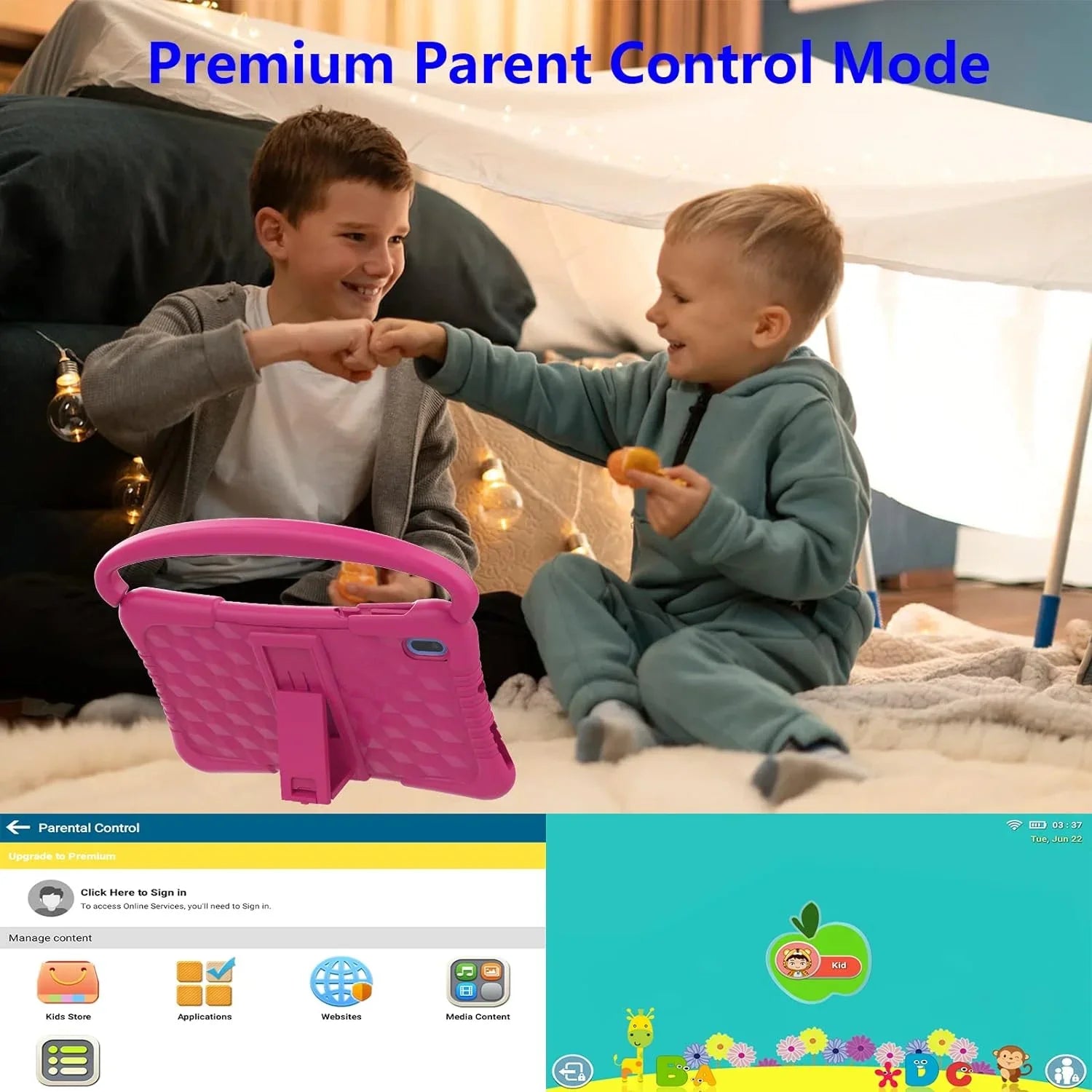 7 Kids Kid-Proof Tablet Kids YouTube Netflix Kids Software Pre-Installed 11 Parental inch with Educational Kids 32G for Dual Android WiFi Games Control, Camera Tablet Tablets Toddler Tablet