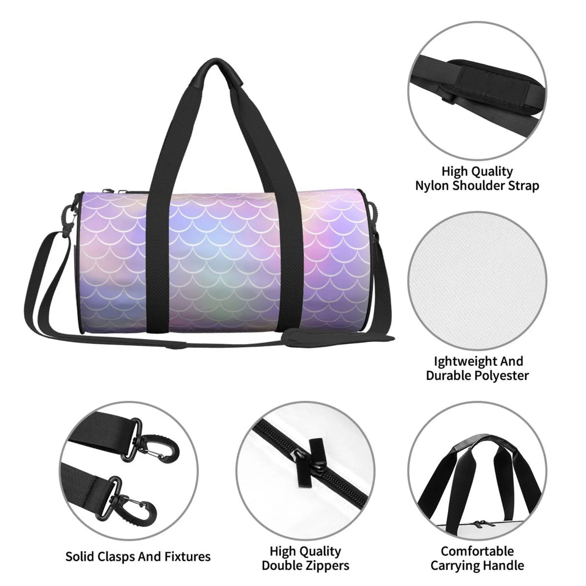 Pocket Sports Compartment Scale1 Bag Capacity Gym Waterproof Luggage with and Cylinder Bag Fish Bag Travel Large Coaee