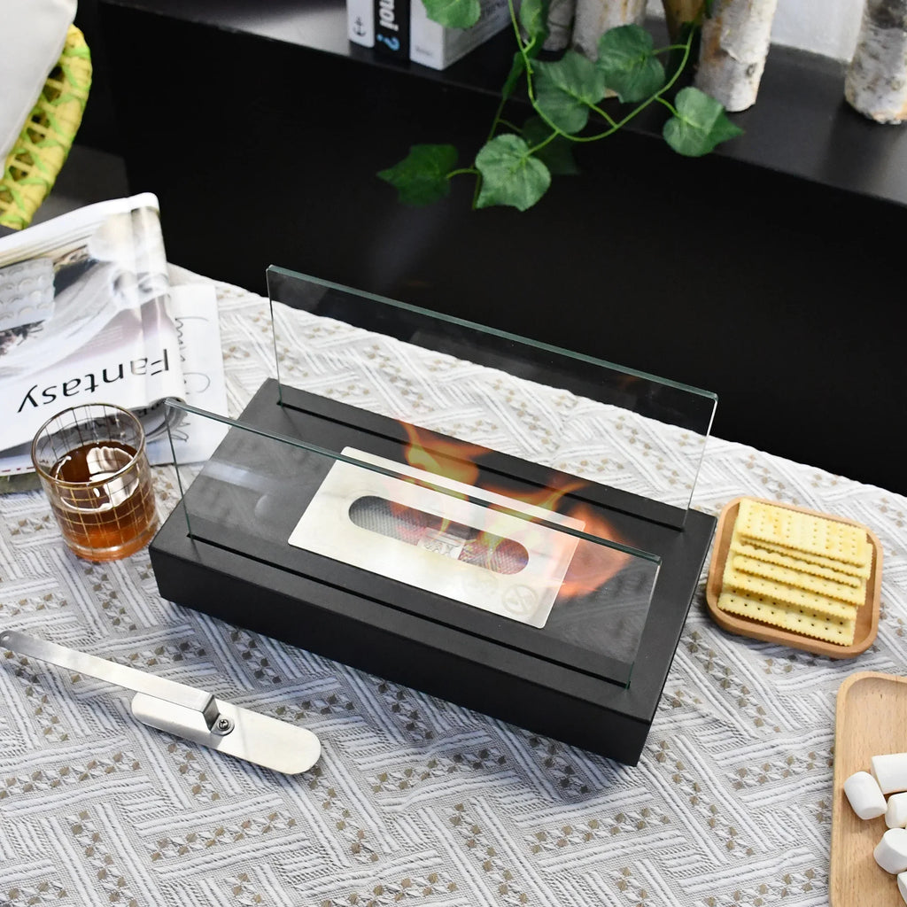 x 13.98''L Ventless Flame Outdoor W Ethanol 7.1'' Bio x Fireplace Guard Tabletop 8''H Metal Skypatio with