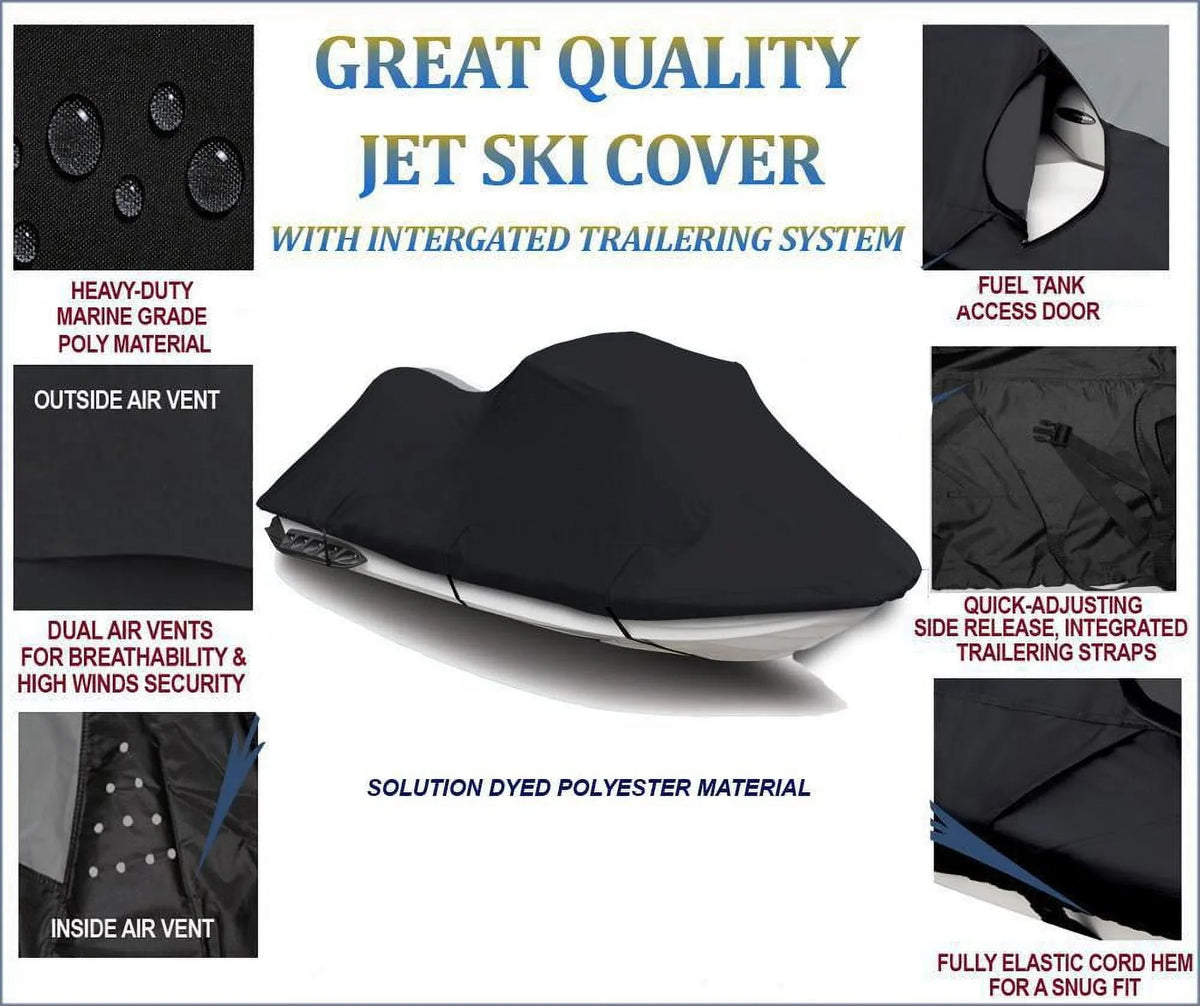 JET Cover BLACK THE LINE 2008 1300R GP Jet OF TOP 2003 for Ski 2007 Yamaha 2006 Cover 2005 Seater Compatible 2 2004 PWC SKI