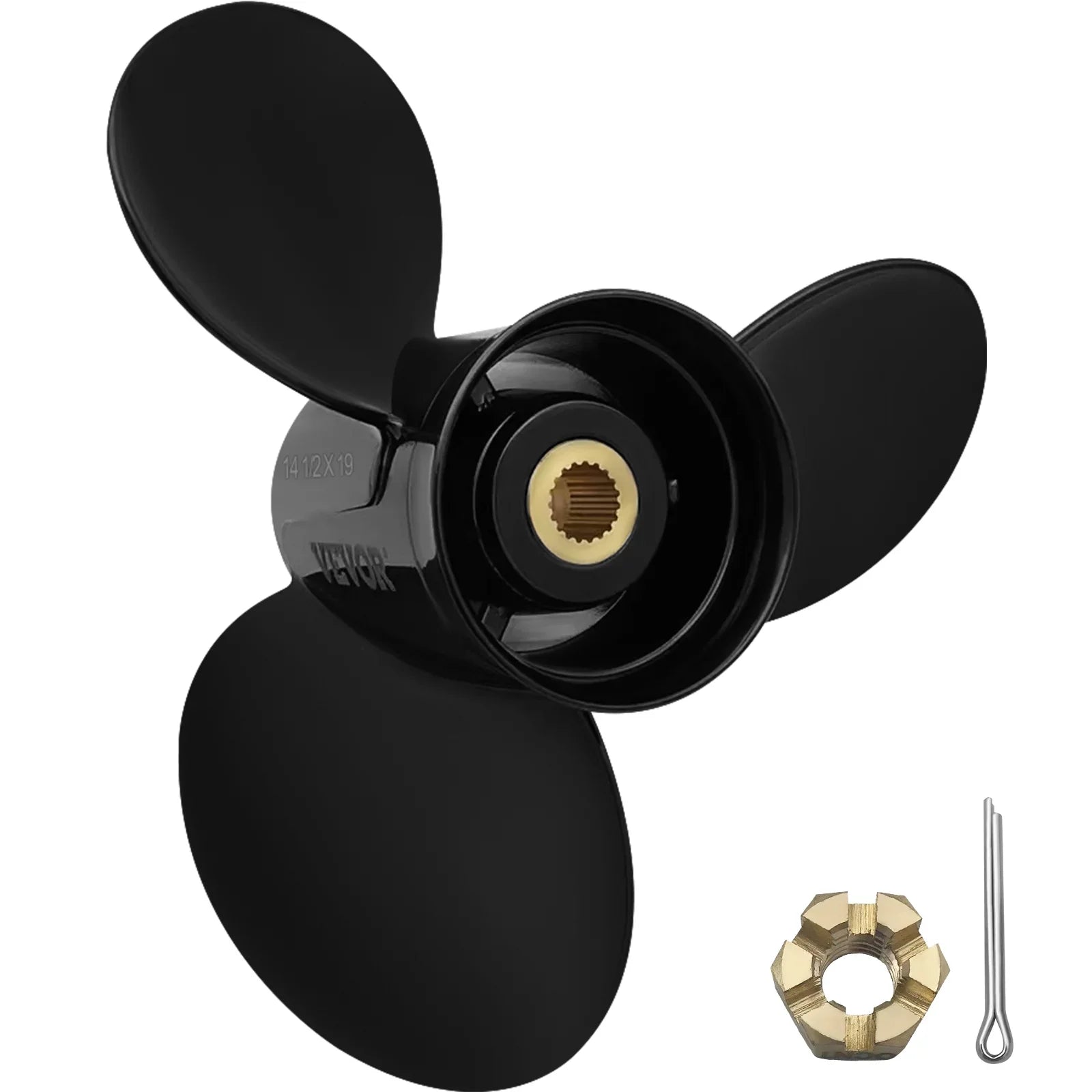 x with SX Spline Outboard Right-handed Boat 19 Compatible Propeller Replace 19" 3-Blade Propeller, Engine, 3817468, for Aluminium OEM Teeth VEVOR Volvo Outboard Penta Propeller, & Sterndrives 14.5"