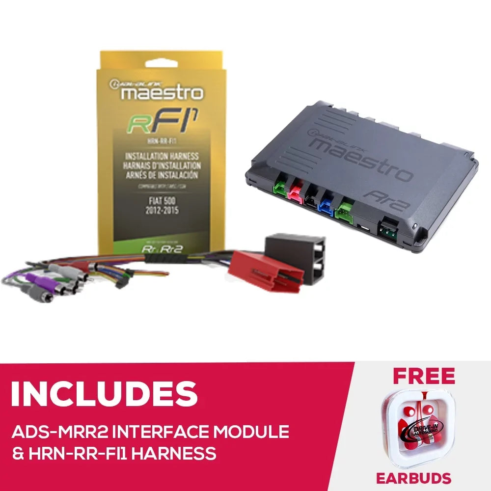 HRN-RR-FI1 New 2012-15 Module ADS-MRR2 Maestro Interface 500 Fiat and Adapter For