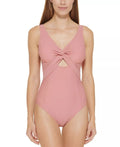 A Dkny Size Women's Boo Twist Peek One Pink 14 Piece Swimsuit