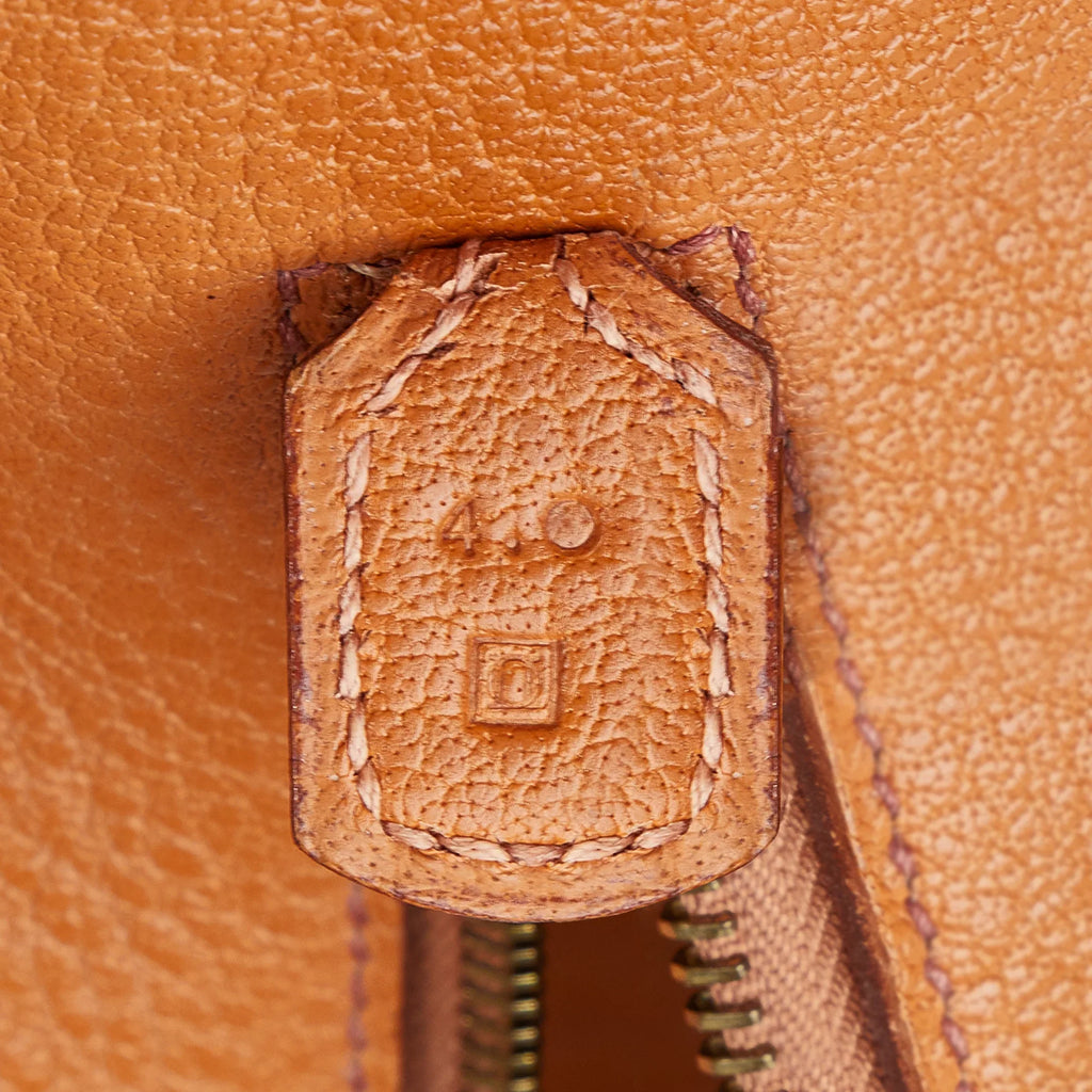 Calf Pre-Owned Galop Unisex Authenticated Tote Hermès (Good) Brown Leather Bag