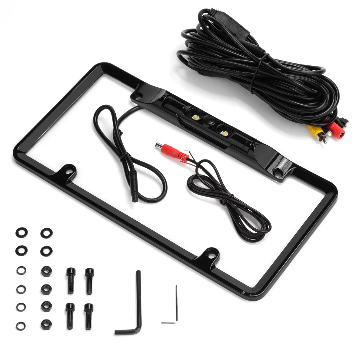Plate LED Full-Frame Camera Lights and BOYO Parking (Black) Lines Backup License - with VTL300CL