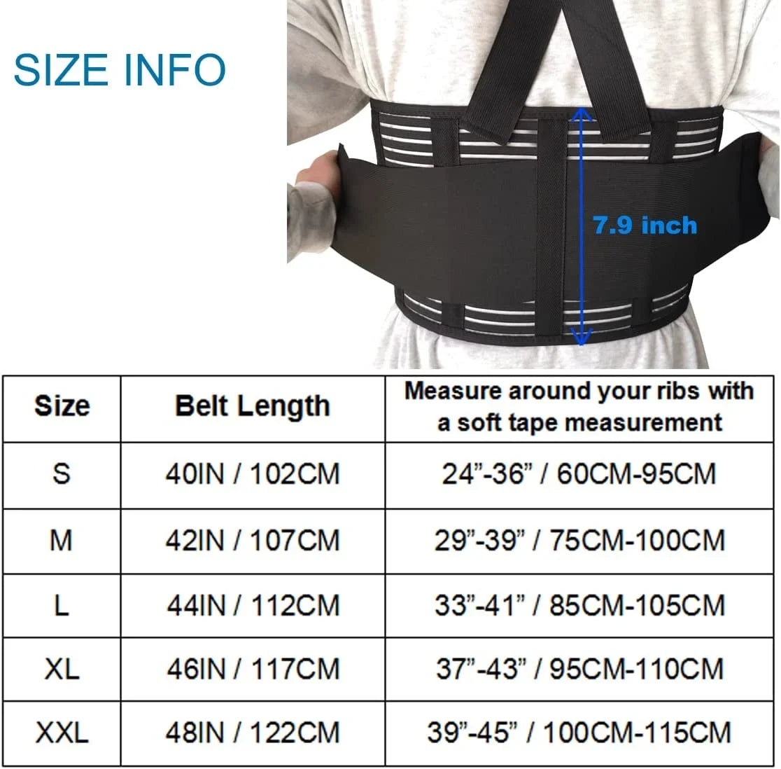 Sore Solmyr Muscle Brace, Bruised (L/XL) Ribs Breathable Dislocated and Belt Pulled Sternum or Pain Ribs Injuries, for Protection, Support, Rib Chest Support Rib Brace, Rib Broken