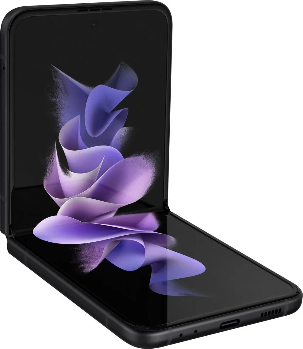 Storage Pre-Owned Smartphone, (Refurbished: 8 5G Z + RAM, Galaxy GB Phantom Spectrum Only,128 Black Good) GB Flip3 Samsung