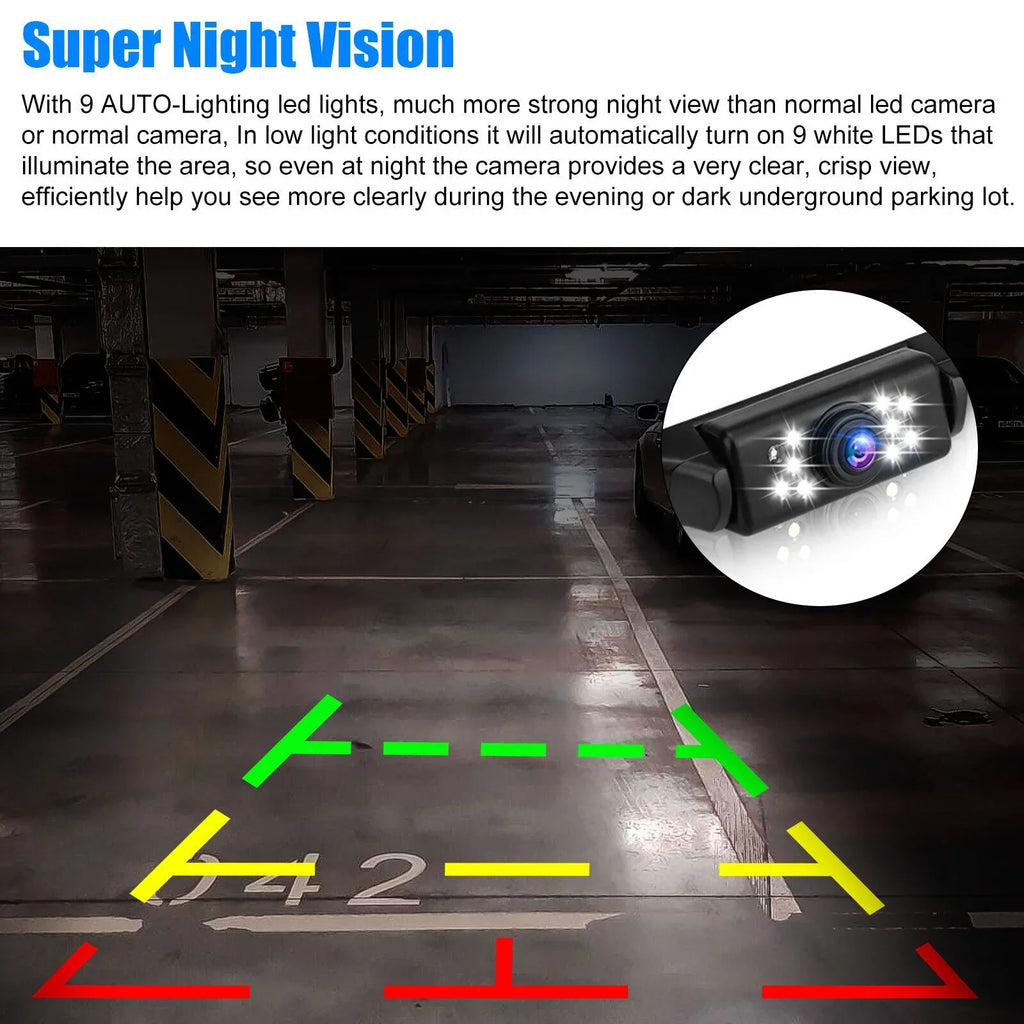 Mirror Backup View Night System Kit Monitor Car Rear Vision + Parking Camera 5"