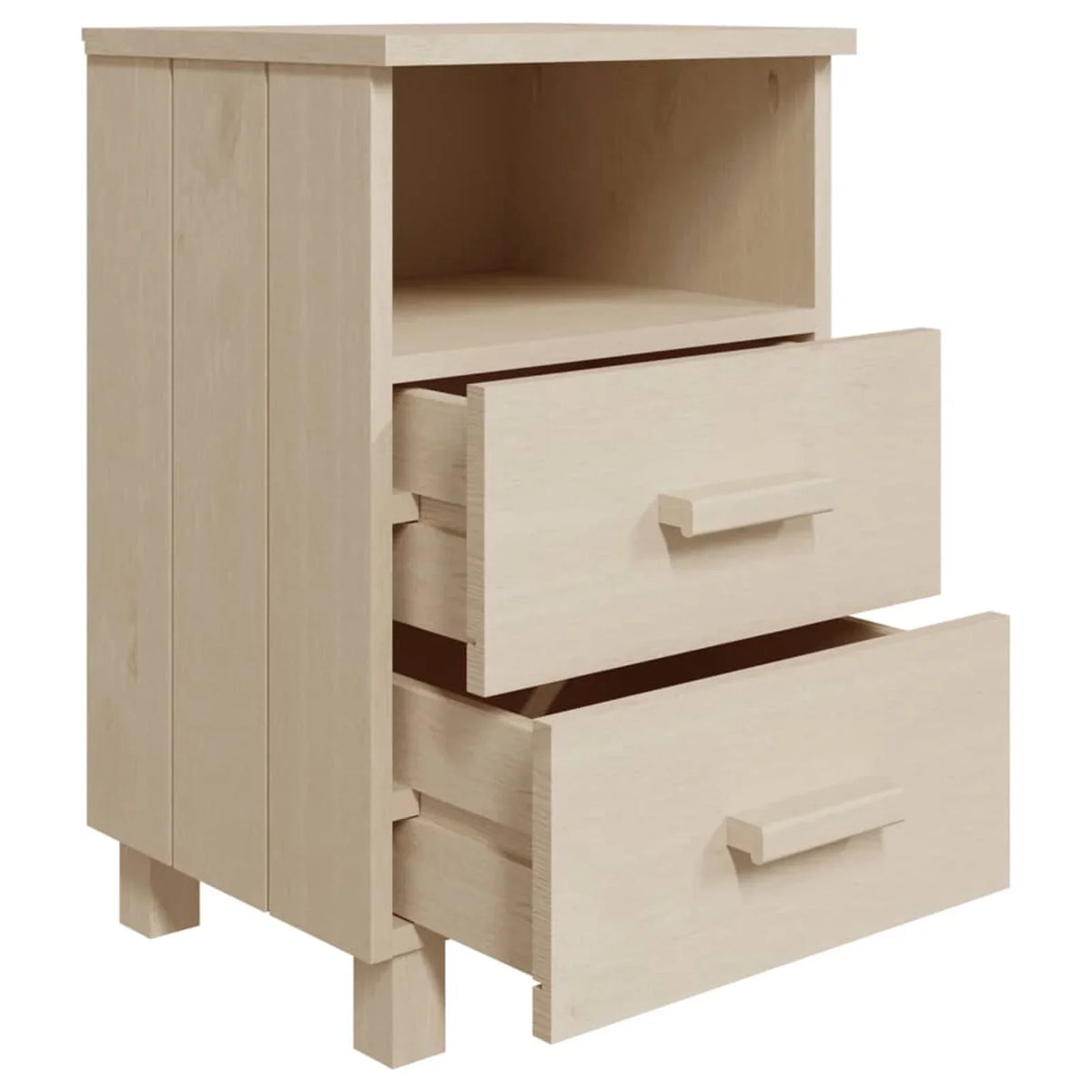 Solid Wood Cabinet Honey Htovila 15.7"x13.8"x24.4" HAMAR Brown Bedside Pine