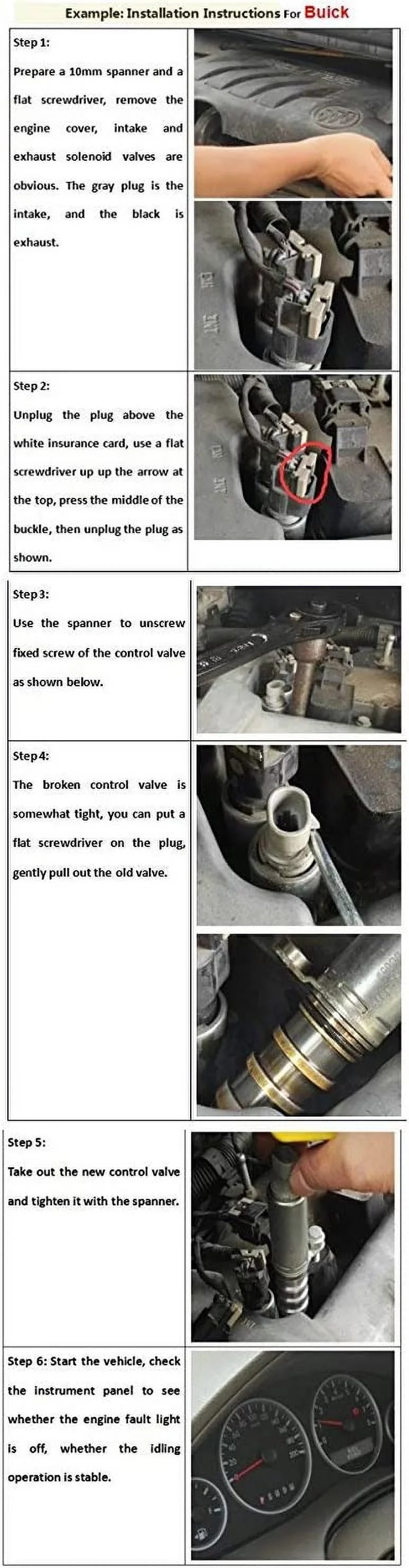 2.4L 2.0L [2 For 12655421 + Solenoids Pcs] 2.2L Buick Malibu Camshaft Intake 12655420 Exhaust Pontiac HHR Actuator Chevy Position GM