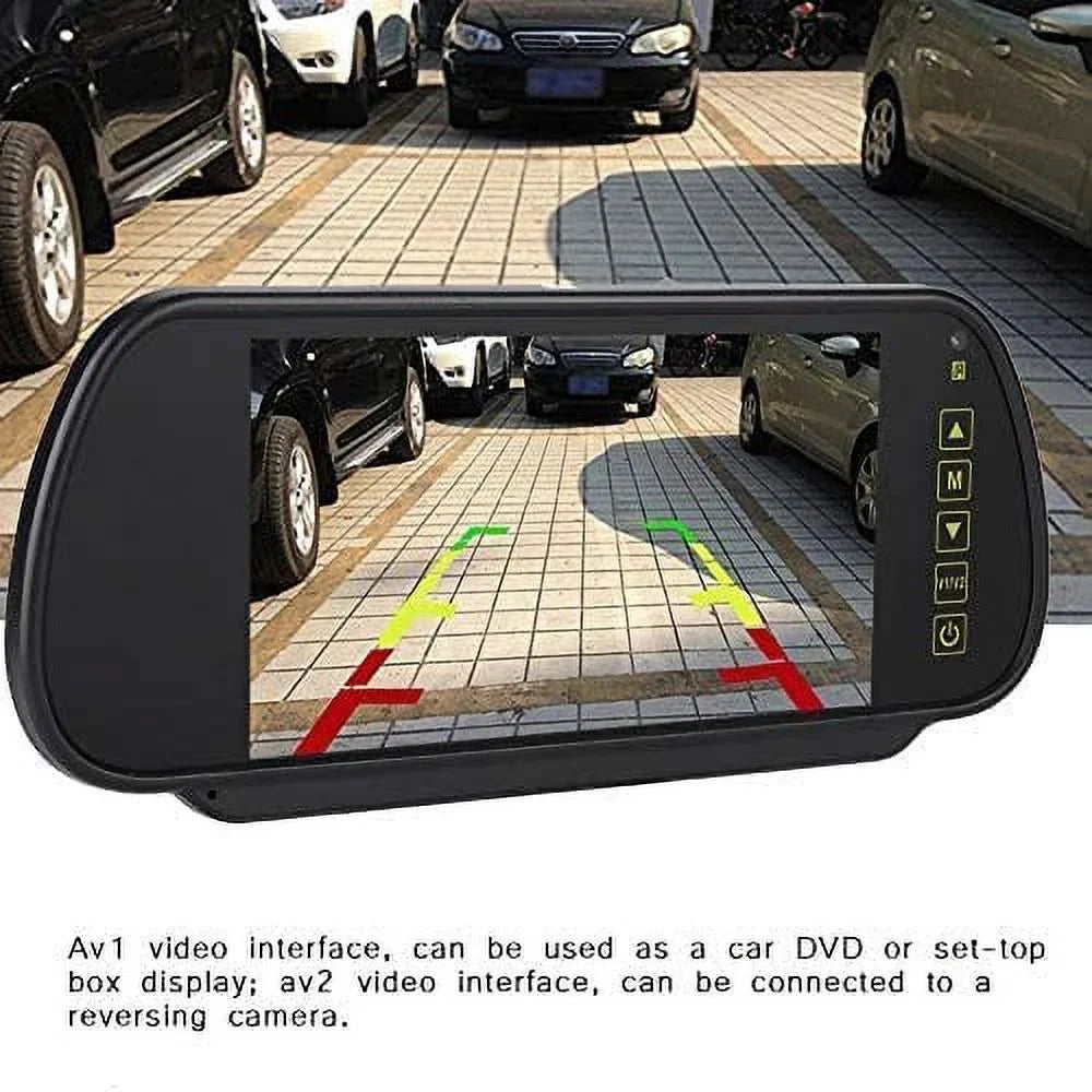 for Inch Parking Mirror Car Rear Vehicle Bileeko 7 Screen View Monitor LCD