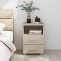 Solid Wood Cabinet Honey Htovila 15.7"x13.8"x24.4" HAMAR Brown Bedside Pine