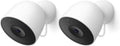 Google Nest Cam Outdoor (Wired, 2nd Gen) - Security Camera - Snow - 2 Pack