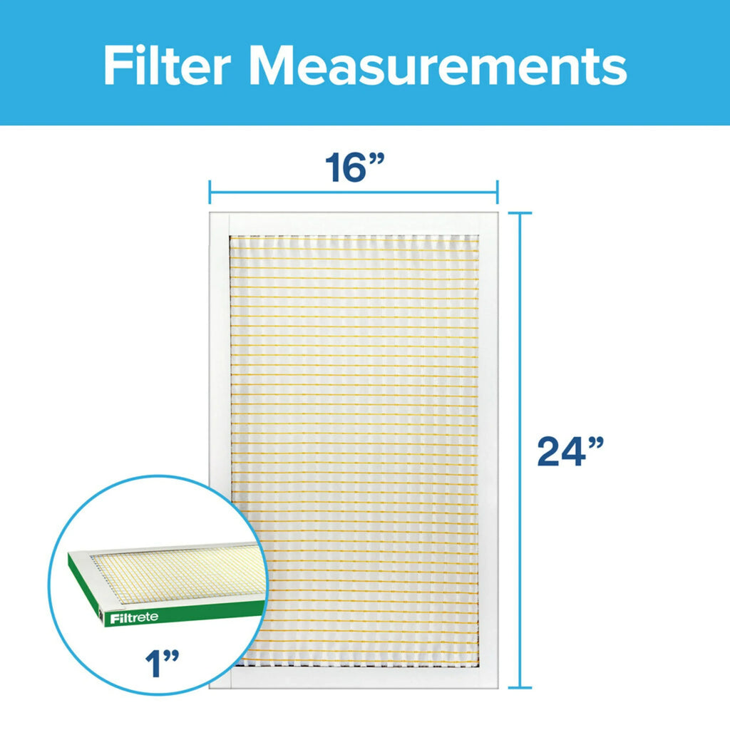 and Filtrete 16x24x1 Dander 1 Pollen, Reduction, 8, MERV MPR 700 Pet Filter, Dust, atmospheric Filter