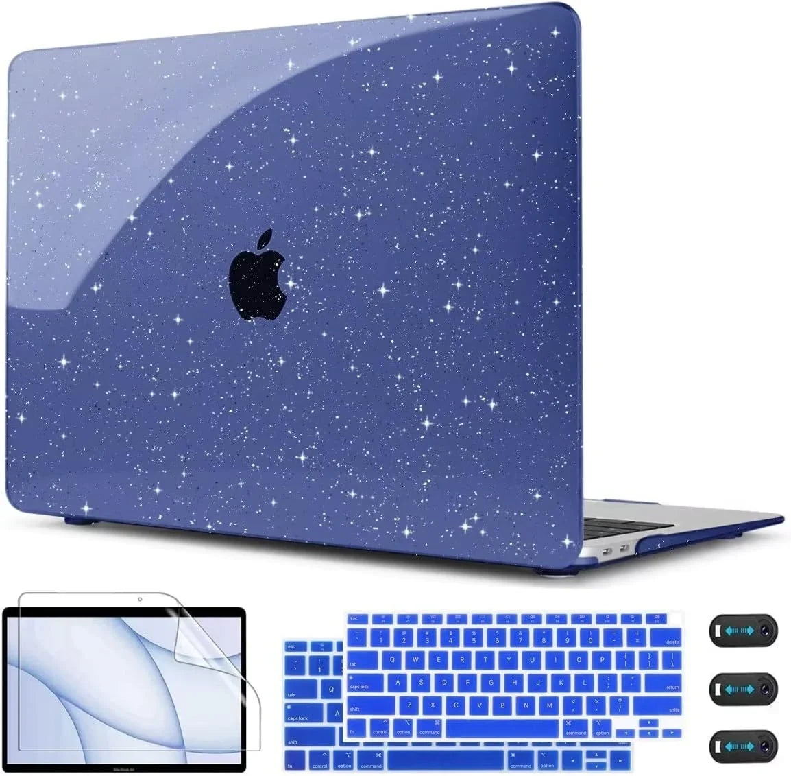 Glitter A1932, 2020 2019 oxygen for A2179 2018 13 A2337 Chip 2021 Release Sparkly MacBook M1 Case Inch Model Blue