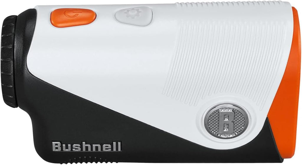 Bushnell A1-Slope Golf Laser Rangefinder Bundle - Ultra-Compact, Tour-Trusted Slope Technology, 6X Magnification, PinSeeker with JOLT with PlayBetter Portable Charger & Microfiber Towel