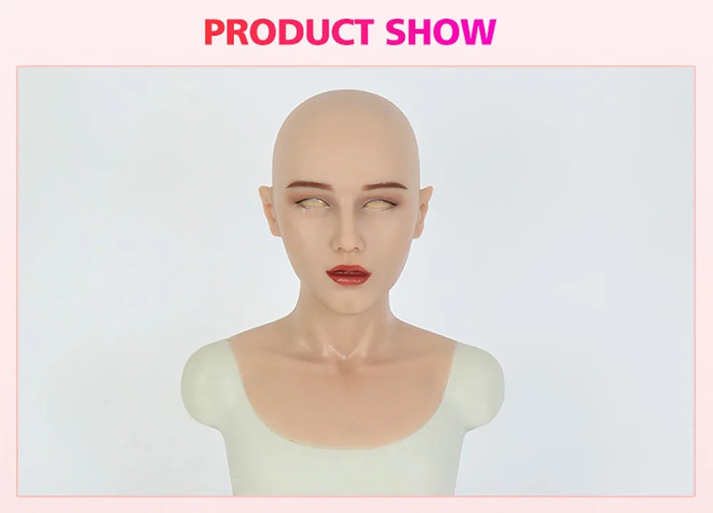 Face Female Cosplay Silicone Human Realistic ROANYER Skin Mask Crossdresser