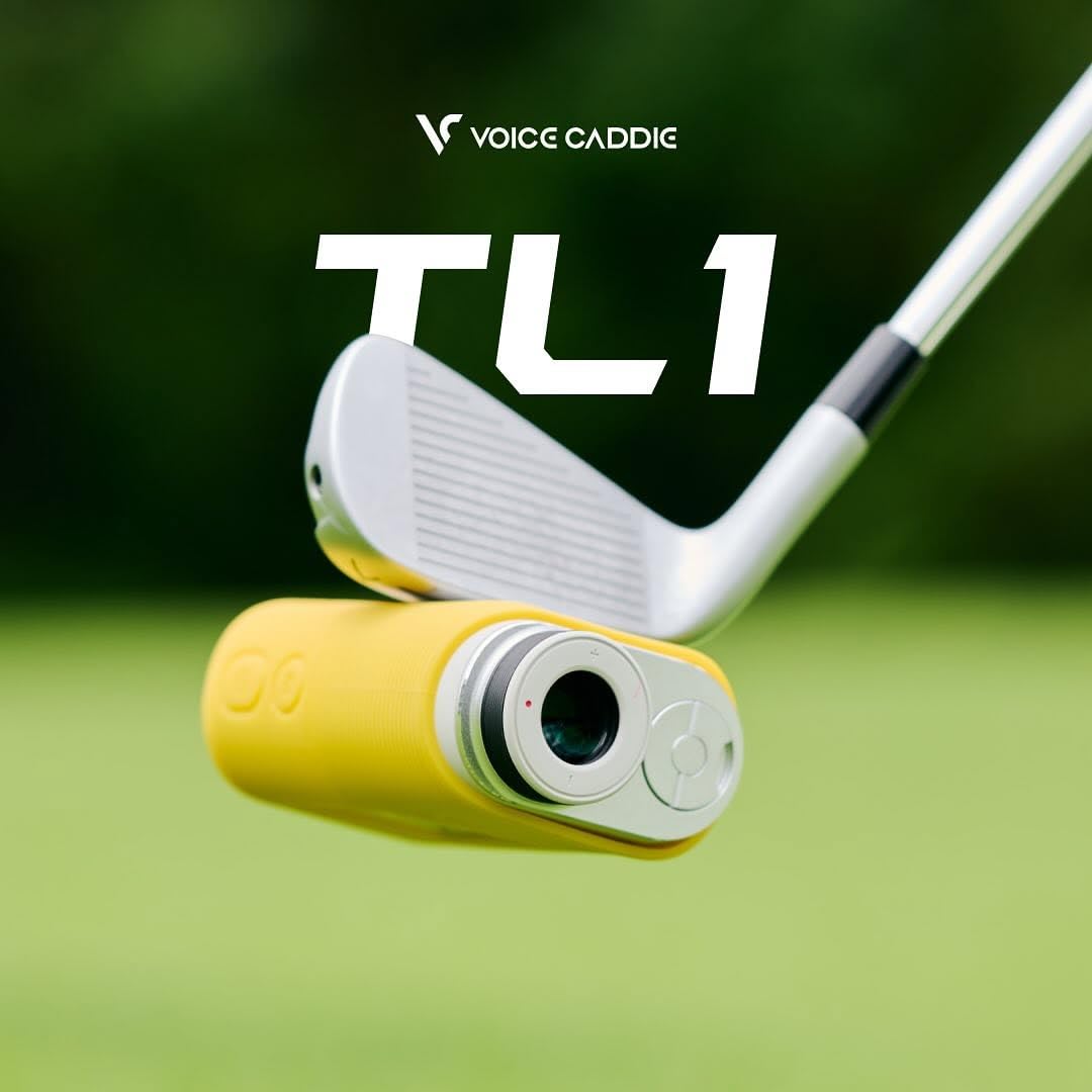 Voice Caddie TL1 Golf Laser Rangefinder with Slope Compensation - 6X Magnification, Pin Tracer Technology, Dual-Color OLED Display, Tournament Mode, Magnetic Mount and Signature Series Bundle