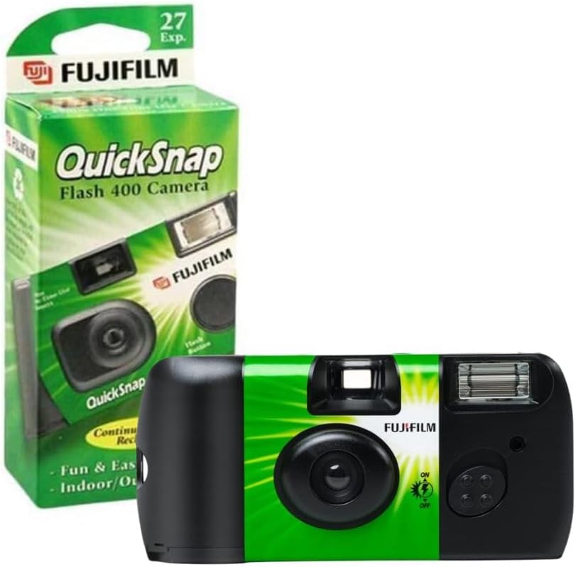 Fujifilm QuickSnap Flash 400 Disposable 35mm Camera w/Flash, 27 Exp, 4-Pack