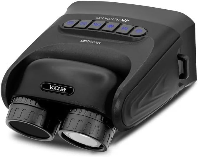 Minolta MNDM200T 10x25 Digital Night Vision Monocular with 4K UHD Camera -