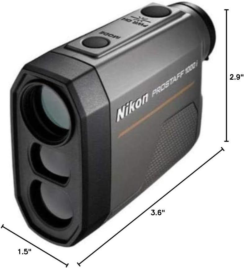 Nikon PROSTAFF 1000i 6x20 Laser Rangefinder with ID Incline/Decline Technology, TRU Target Measurement, 1000-Yard Range, Weather-Resistant Design, Compact & Pocket-Friendly