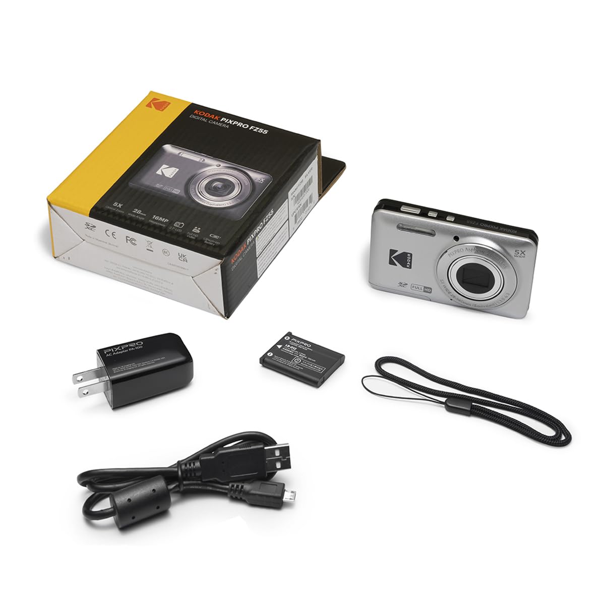 Kodak PixPro Friendly Zoom FZ55 16MP 1080p Full HD Camera (Pastel Pink)