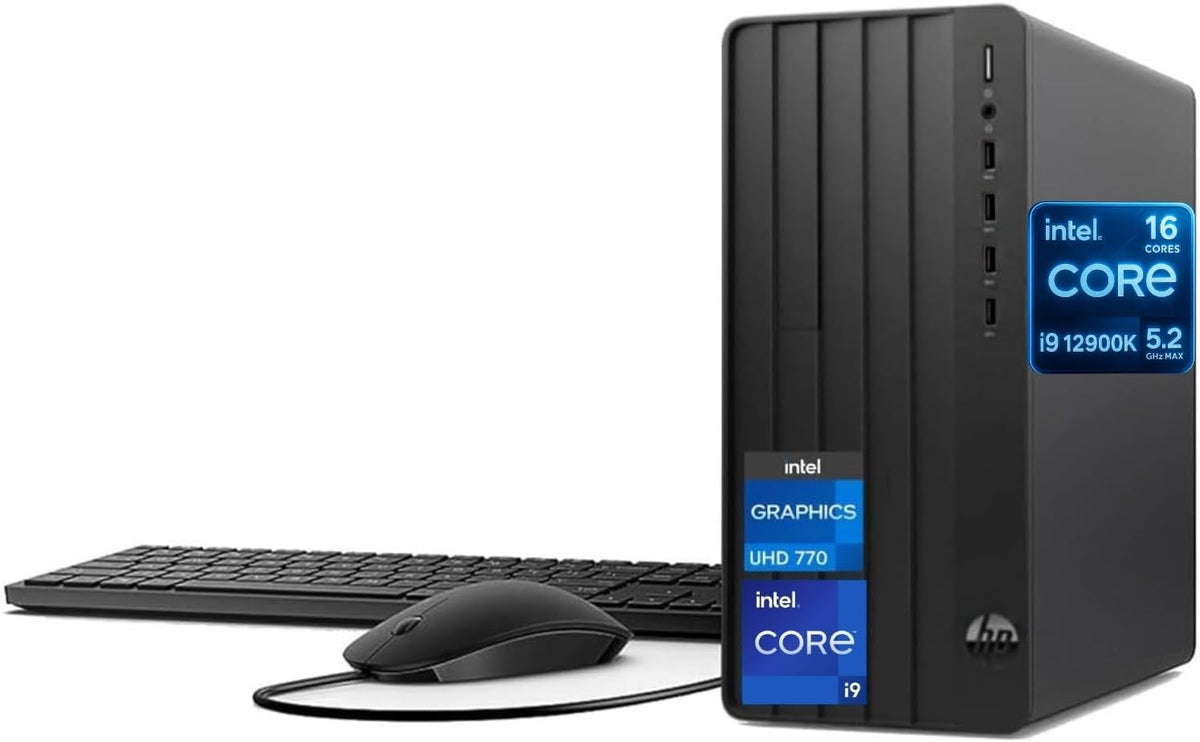 HP Pro Tower 290 G9 Business Desktop, Intel Core i9-12900K Processor (16 Cores, Up to 5.2GHz), 64GB RAM, 1TB PCIe SSD, Support 4K, HDMI, VGA, Wi-Fi, Bluetooth, Keyboard & Mouse, Windows 11 Pro