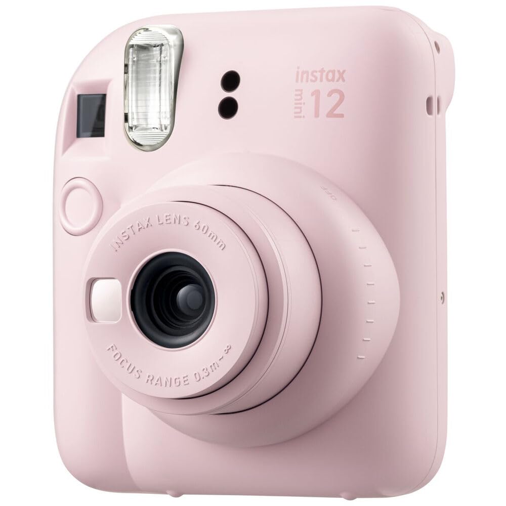 FUJIFILM INSTAX Mini 12 Instant Film Camera | Pastel Blue Bundled with Instax Accessory Bundle + Cleaning Cloth (8 Items)