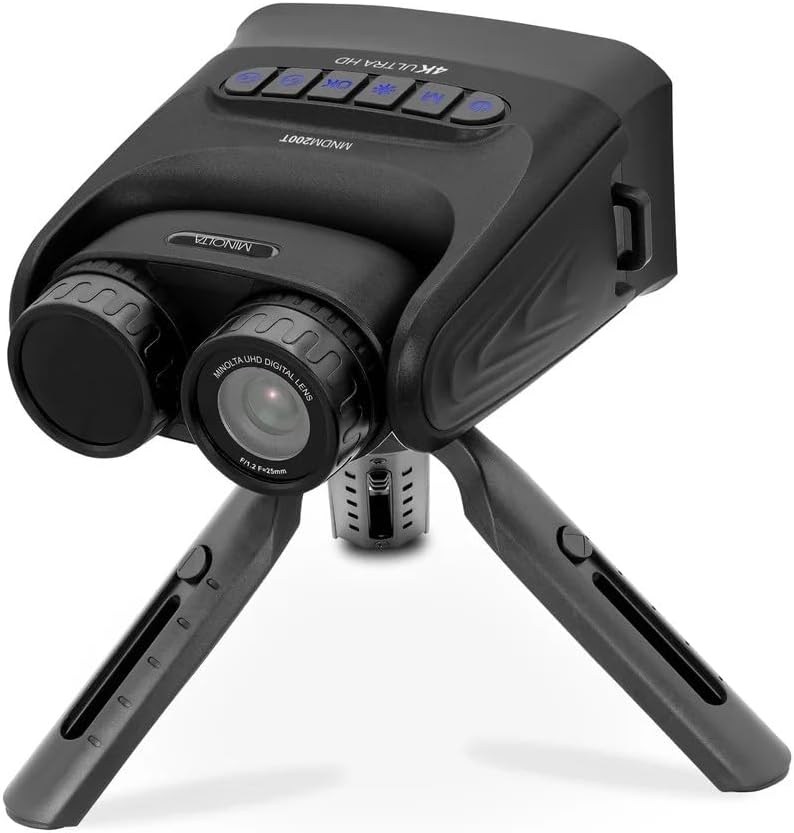 Minolta MNDM200T 10x25 Digital Night Vision Monocular with 4K UHD Camera -