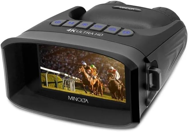 Minolta MNDM200T 10x25 Digital Night Vision Monocular with 4K UHD Camera -
