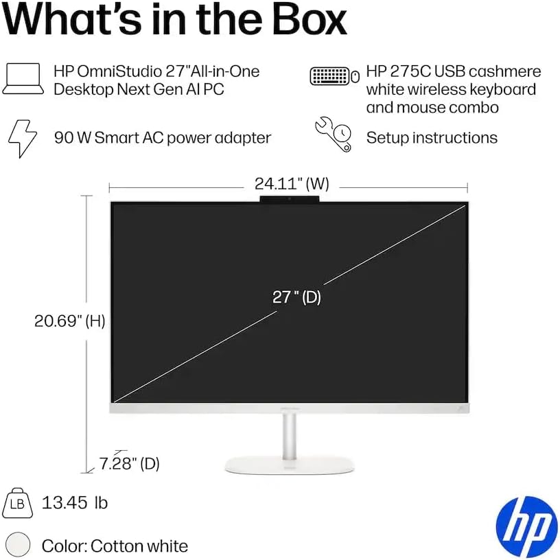 HP OmniStudio 27 Touch All in One, Intel Ultra 7 Core 355 32GB RAM 1TB SSD