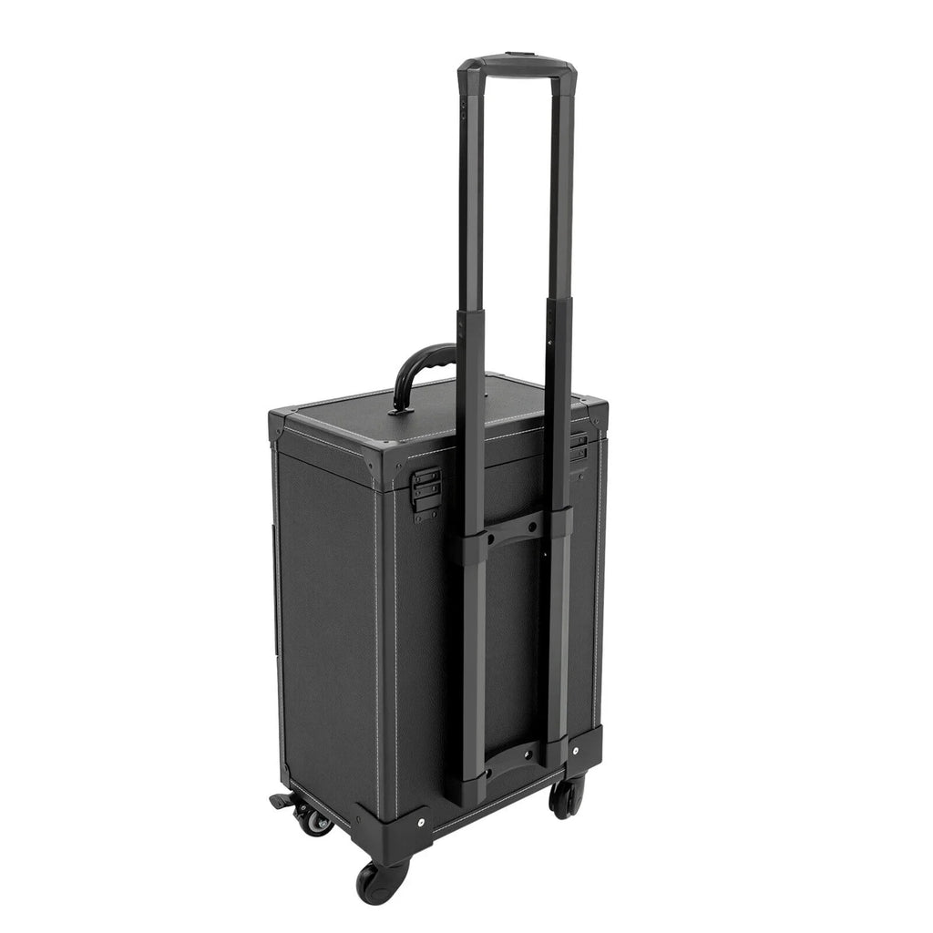 Polish Organizer 4 Train ZhdnBhnos Wheels Lock (Black) Box Rolling w/ Nail Storage & Case Luggage Trolley Makeup Cosmetic