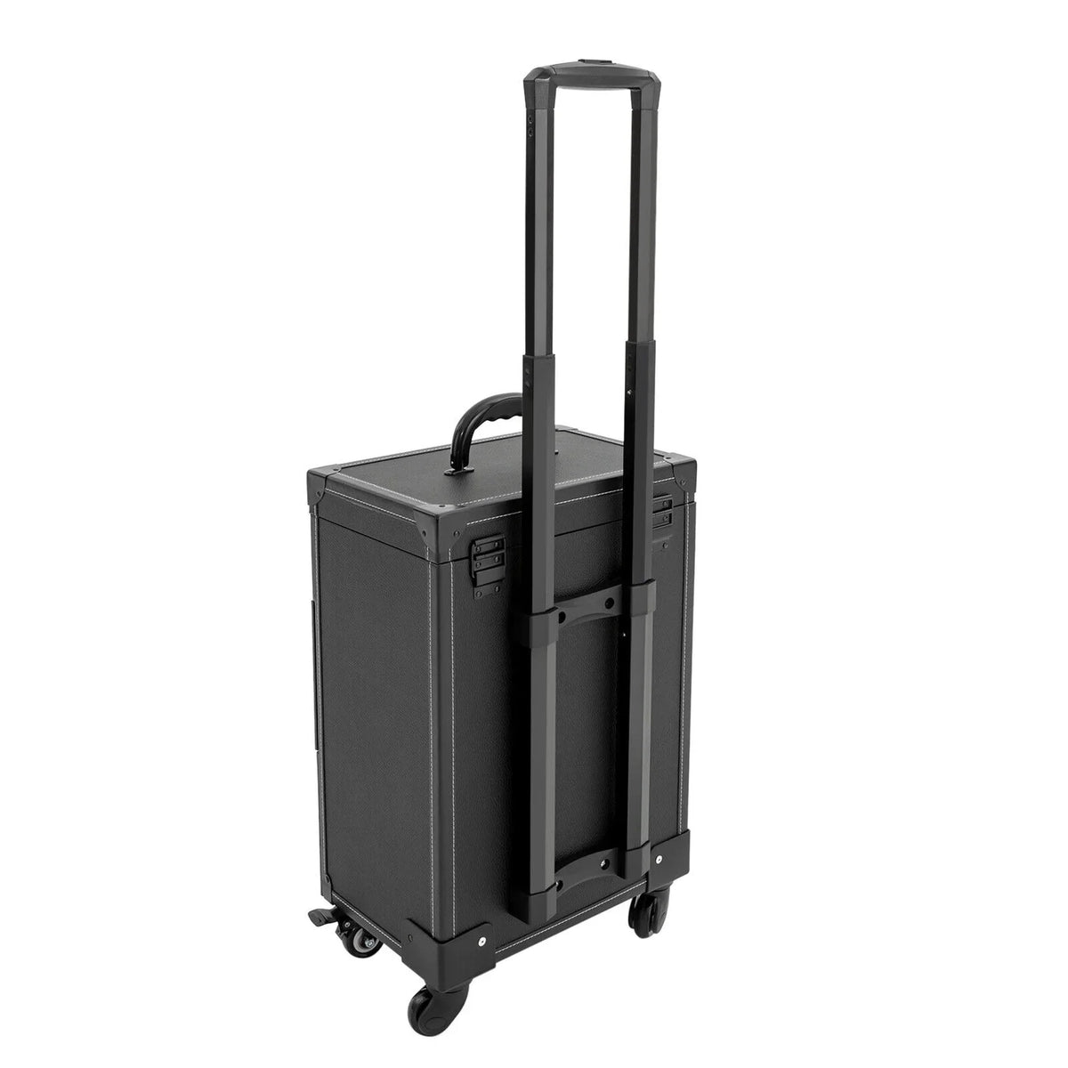 Polish Organizer 4 Train ZhdnBhnos Wheels Lock (Black) Box Rolling w/ Nail Storage & Case Luggage Trolley Makeup Cosmetic